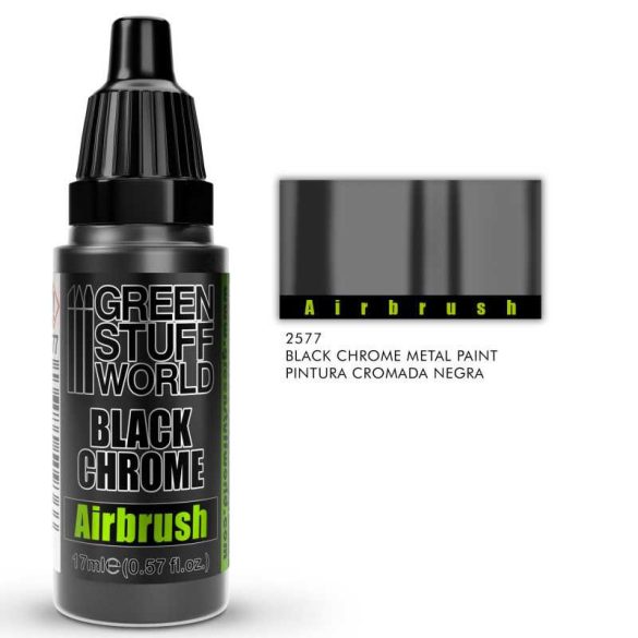 Airbrush DARK Chrome Metal Paint 17ml