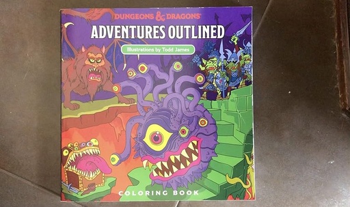 Dungeons & Dragons Adventures Outlined livre de coloriage